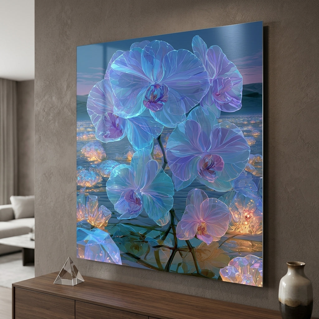 Luminescent Glass Orchids